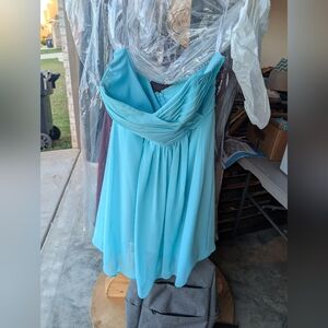 Alfred Angelo Aqua Strapless Dress